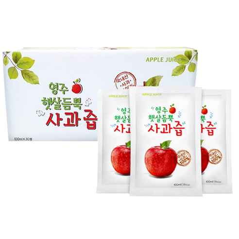   해인 영주 햇살 듬뿍 사과즙 50p, 3000ml, 1개