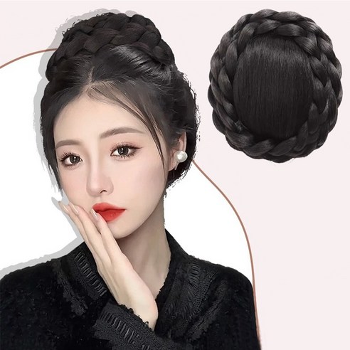 비단길 단희 진주 머리띠 한복머리가채 11 하이유니 엘레강스 프린세스 똥머리 만두머리 당고머리 가채 올림 머리 헤어 피스 부분 가발, #1, 1개