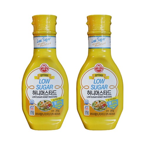 오뚜기 Low sugar 허니머스타드, 265g, 2개