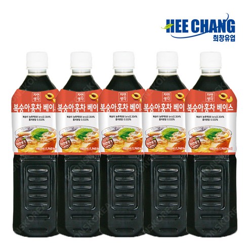 희창 자연생각 복숭아홍차 980ml X 5개 아이스티 액상음료