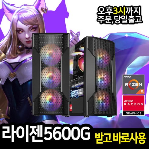 게이밍 PC 조립 데스크탑 라데온 5600G 8GB SSD240GB 라데온 그래픽7 윈도우10 설치, 5) 게이밍 본체 5번