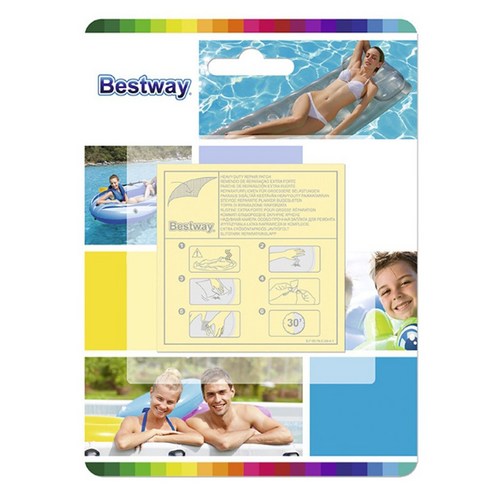 베스트웨이 튜브 수리 패치 10매 수영장 물놀이 튜브 캠핑 에어 매트 자충 매트 수리 스티커, 1개