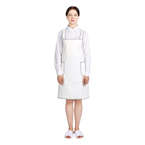 네오브릭 방수앞치마 단면 사선파이핑 소 68X75 9color, 흰색, 1개 Best Top3
