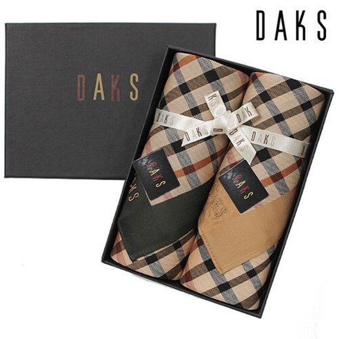 [AK PLAZA] [닥스] 기본체크 2매세트 손수건 (D) 5번