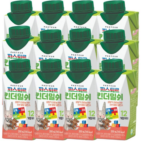 파스퇴르 킨더밀쉬 액상분유 1단계 200ml, 200ml, 12개 200ml × 12개, 200ml × 12개 섬네일