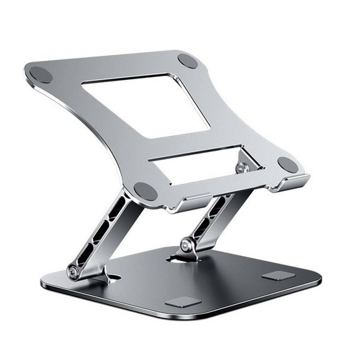 조정 가능한 다각 금속 노트북 스탠드 홀더 라이저 알루미늄 합금, 은, 198 x 210mm