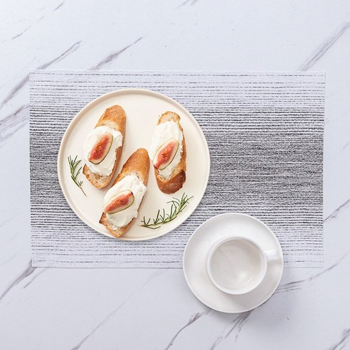 리에르 그라데이션 고급 식탁매트 2P, 화이트