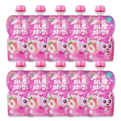 뉴 캐치티니핑 과즙퐁당 워터젤리 복숭아맛 하츄핑, 1000개, 110ml