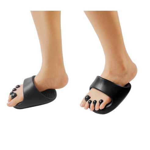 키넬 발가락 슬리퍼 스트레칭 운동 지압 밸런스, 블랙