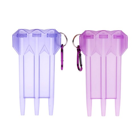 잠금 버클이있는 2PCS 휴대용 나일론 플라스틱 상자 투명 케이스, 15.6x8.4x3.4cm, 보라색