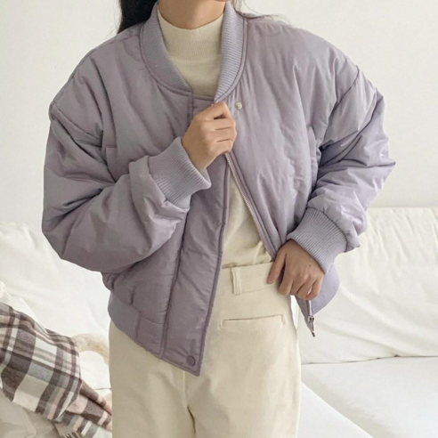 [1015마켓][#자체제작]페일 봄버 숏 패딩