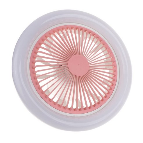LED 천장 선풍기 램프 30W 쿨러 팬 라이트 3모드 조절 가능한 램프 AC 85V-265V 전압 공부방 주방용, 분홍색