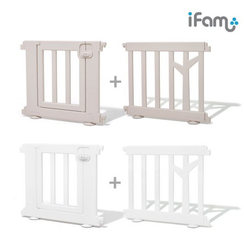 [아이팜] 버치 베이비룸 안전문+옆판 아기울타리, 색상선택:1.화이트문+옆판