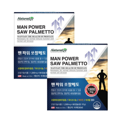 맨 파워 쏘팔메토, 90정, 2개