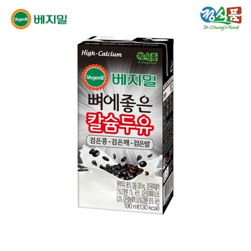 베지밀 뼈에좋은 칼슘두유 검은 콩 깨 쌀, 190ml, 32개 Best Top3