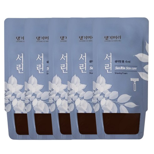 댕기머리 서린 일회용 쉐이빙폼 4ml x 100개, 1개, 0.004l