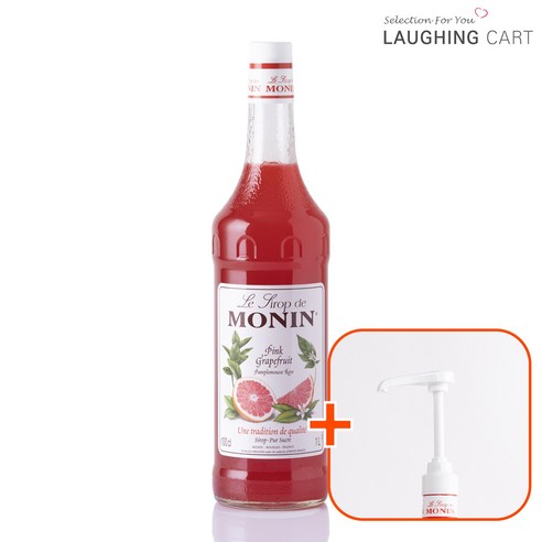 모닌 핑크자몽 시럽 1000ml + 모닌 범용 시럽펌프, 1L