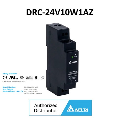 [DELTA] 델타 산업용 파워 SMPS 24V10W 파워서플라이 DRC-24V10W1AZ / DIN Rail 파워 (24V0.42A), 1개