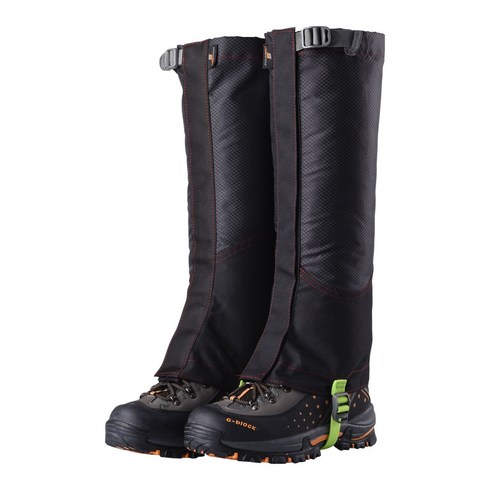 Xzante 야외 다리 각반 하이킹 등산을위한 방수 통기성 부츠 사냥 눈 스키 커버 랩 L 블랙, 검은 색
