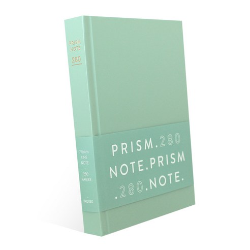 인디고 프리즘 280 양장 라인 노트 (B6 32절), 1개, 민트라떼