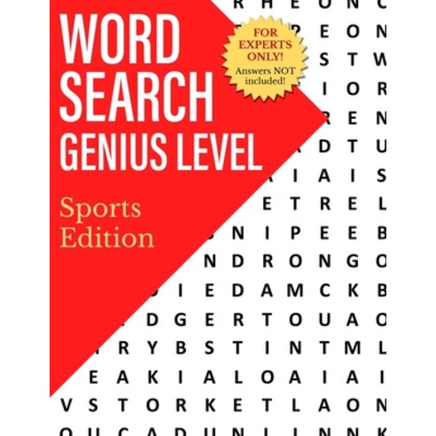 Word Search Genius Level: Sports Edition Paperback, Independently Published