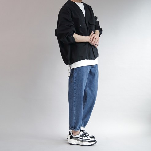 편안함과 스타일을 겸비한 남성을 위한 필수품: 데일리 베이직 9부 테이퍼드 진