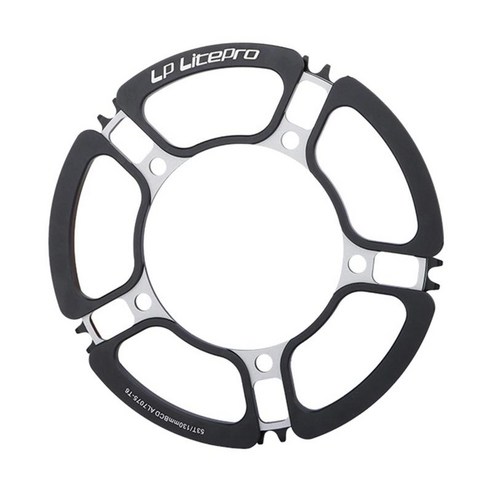 라운드 바이크 체인링 130mm BCD 수리 부품용 알루미늄 다이렉트 마운트 BMX 사이클링 접이식 자전거 - 53/56/58T, 블랙 53T., 53T 56T 58T., 알루미늄 합금