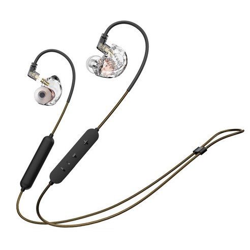 Lafitear LE2 듀얼 마그네틱 다이나믹 뮤직 유선 이어폰 블루투스 마이크 포함, 클리어