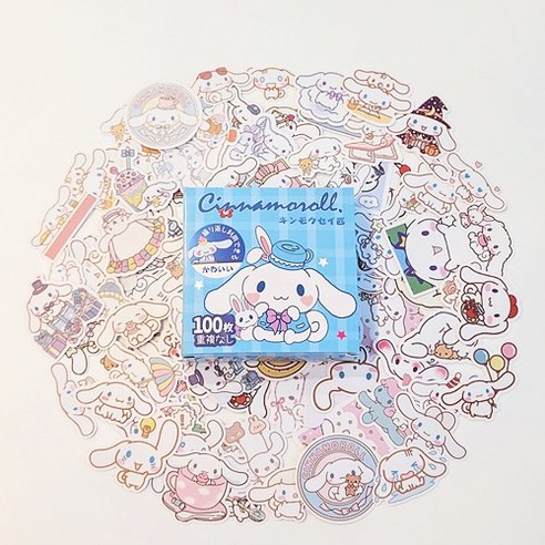산리오 러버들의 꿈을 이루는 다꾸 스티커 100매