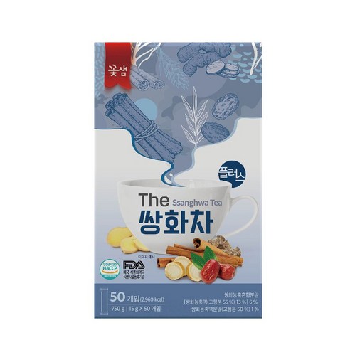 꽃샘 The 쌍화차 50T 플러스 (50개), 1개