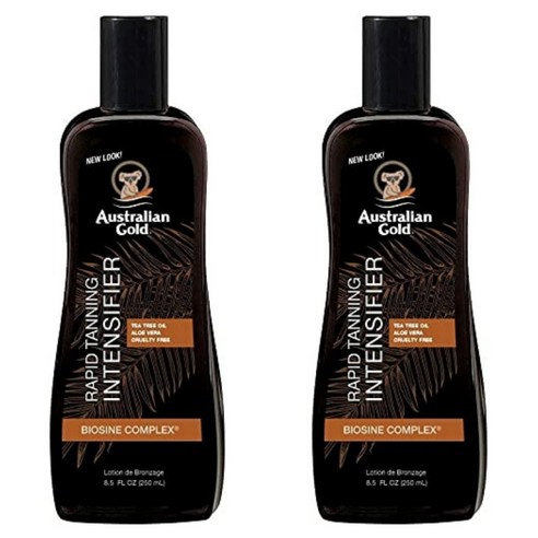 2개세트 오스트레일리안골드 태닝로션 래피드 태닝 인텐시파이어 250ml Australian Gold Rapid Tanning, 2개