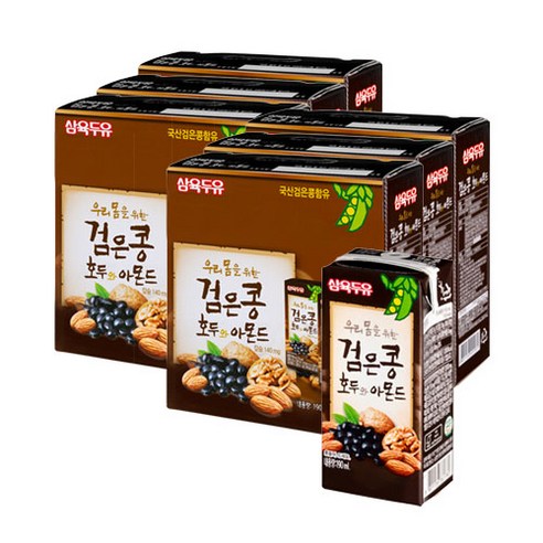 삼육두유 검은콩 호두와 아몬드, 190ml, 96개