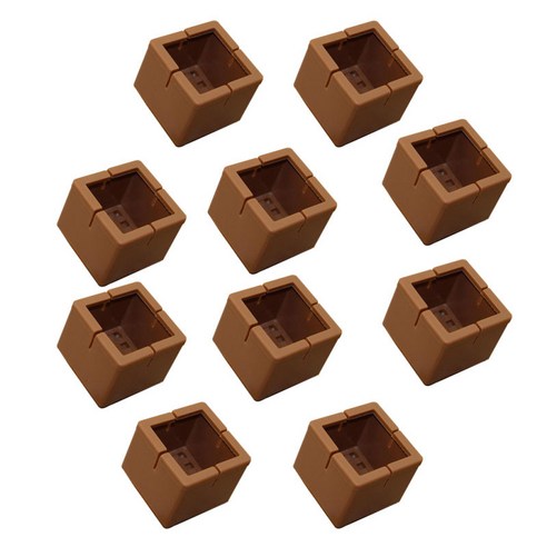 10Pcs 가구 다리 커버 의자 다리 팁 패드 바닥 보호대 펠트 패드, 스퀘어 30-35mm, 설명
