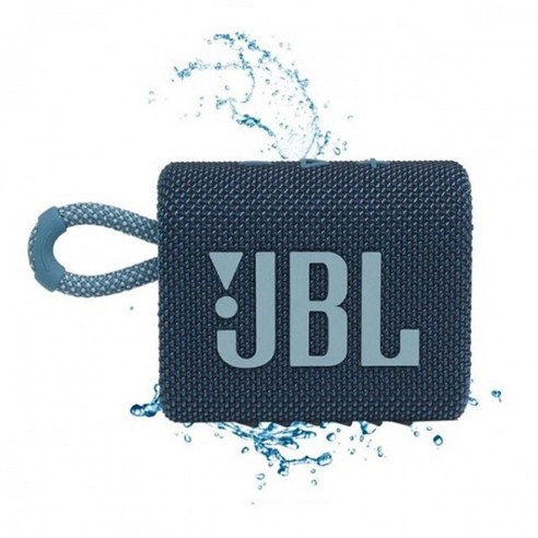 JBL GO 3 무선 블루투스 5.1 스피커 IP67 방수 야외 스포츠 서브 우퍼 스피커 마이크 충전식, Blue