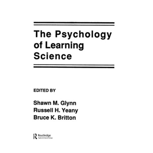 (영문도서) The Psychology of Learning Science Hardcover, Routledge, English, 9780805806687