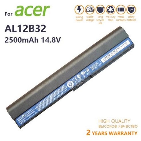 Acer Aspire One용 정품 노트북 배터리 AL12B32 725 756 V5-171 B113 B113M AL12X32 AL12A31 AL12B31 AL12, 1)AL12B32