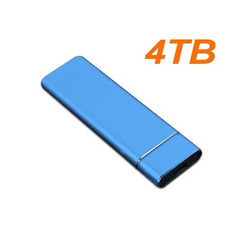 휴대용 SSD 외장 하드 드라이브 솔리드 스테이트 디스크 USB 3.1 C 타입 PC 노트북 휴대폰용 모바일 스토리지 1TB 2TB, 없음, 19.Red 4TB ssd외장4tb