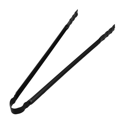 주방 집게 바베큐 그릴 집게 금속 야외 캠핑 하이킹 피크닉 용품, 검정, 31CM, 철