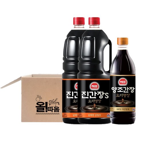 해표 진간장S 1.8L 2입+양조간장 930ml 1개