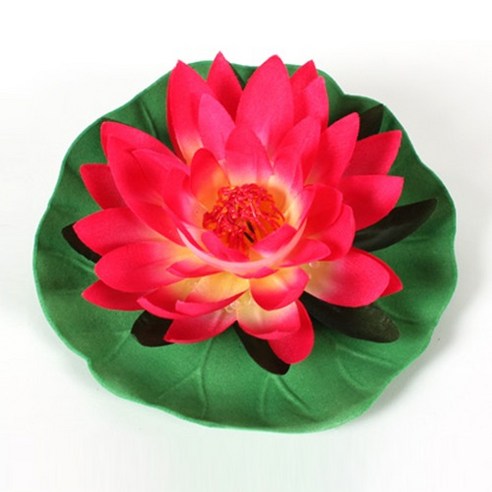 [로이스] 태국 직수입 물에 뜨는 장식용 연꽃 지름 10cm 인테리어 소형 조화 9색상 중 택, 진보라