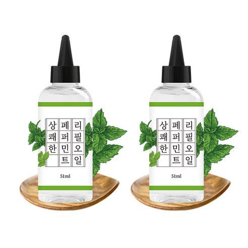 더허브샵 에센셜 디퓨저 리필오일, 2개, 51ml, 상쾌한 페퍼민트