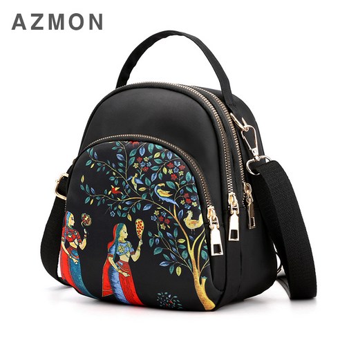 AZMON 미니 옥스퍼드 멀티 크로스백 블랙 6종 숄더백 18cm x 12cm x 11cm