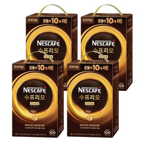네스카페 수프리모 커피믹스(11.7gx100T/네슬레), 100개입, 1개, 11.7g