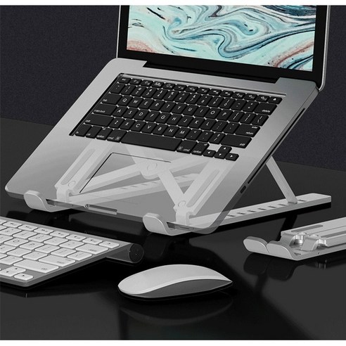 편안함, 효율성, 스타일을 위한 접이식 7단 노트북 거치대