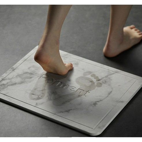 포맨트 큐조토 매트 규조토발매트(40 x 35cm) 그레이 발매트 흡수력짱 자연친화적 빠른건조 반영구적사용 공간매력 안전한디자인