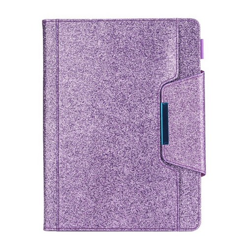 Xzante IPAD-PRO 10.5(2017)/IPAD-AIR 10.5(2019)/IPAD-10.2(2019)/IPAD-10.2(2020) 브래킷 보호 쉘 글리터 A 포함, 자주색, PU 가죽