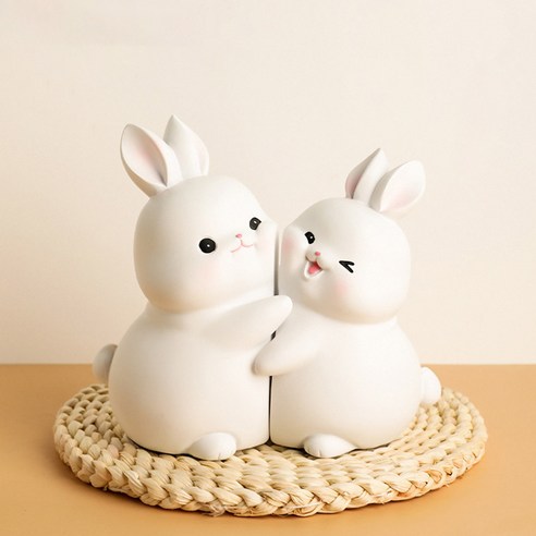 인테리어 오브제 신혼 애니멀 허그 북엔드 소품, K(허그토끼)