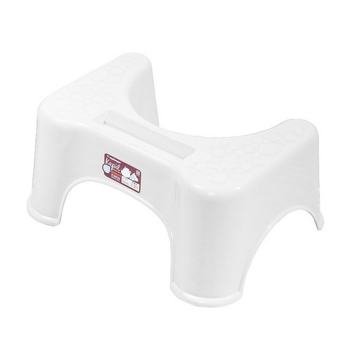 칼노 두꺼운 화장실 발판 플라스틱 화장실 의자, 흰색, 47.5*34.8*21.5
