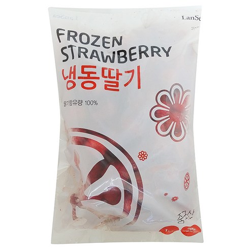 랜시푸드 냉동 딸기, 7개, 1kg