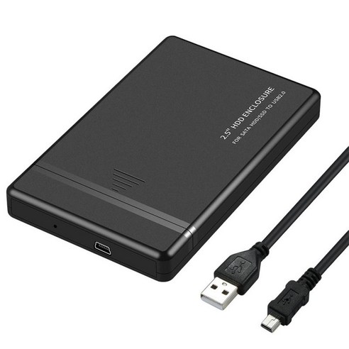 2.5 인치 외장형 하드 드라이브 인클로저 어댑터 모바일 박스 HDD 인클로저 보관 가방 USB 지원 노트북 용 3 TB 도구, USB2.0, 123x78x14mm, ABS